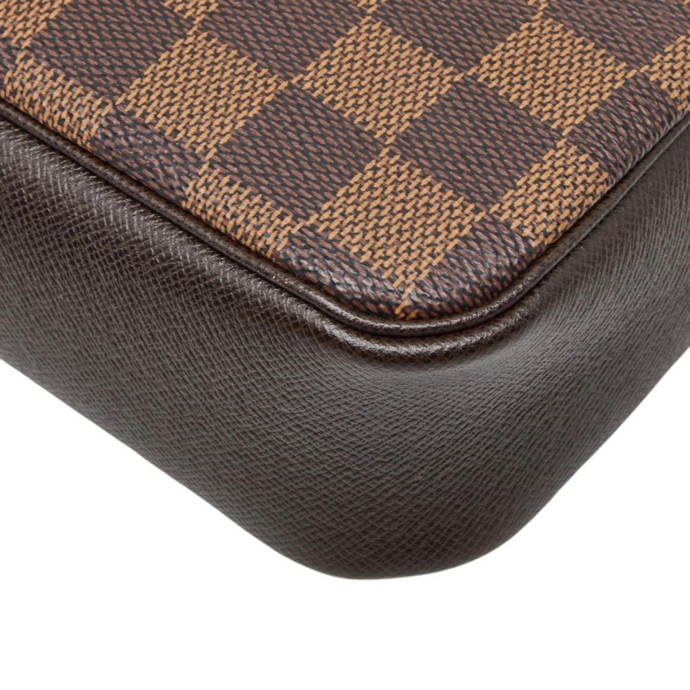 LOUIS VUITTON Authentic Brown Damier Leather Pouch - Picture 6 of 11